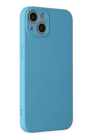 Apple iPhone 13 Mini Uyumlu Kılıf Nano içi Kadife Silikon - Mavi