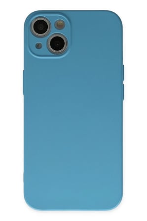 Apple iPhone 13 Mini Uyumlu Kılıf Nano içi Kadife Silikon - Mavi