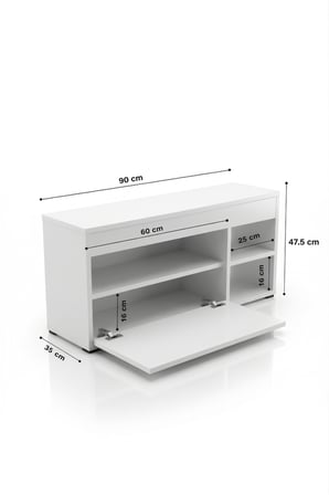 Ayakkabılık Dolabı Kahverengi 90 cm