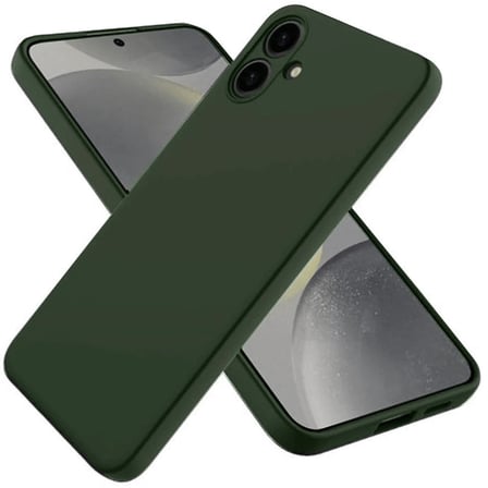 Samsung Galaxy A06 Uyumlu Kılıf First Silikon - Koyu Yeşil