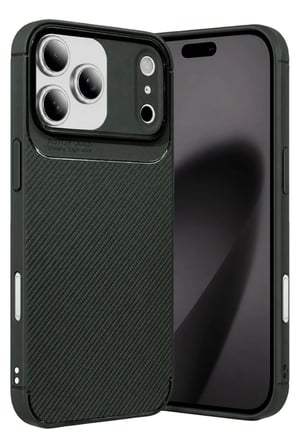 Apple İphone 17 Pro Max Uyumlu Auto Focus Karbon Kapak Koyu Yesil