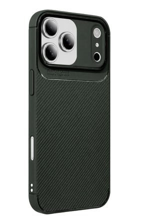 Apple İphone 17 Pro Max Uyumlu Auto Focus Karbon Kapak Koyu Yesil