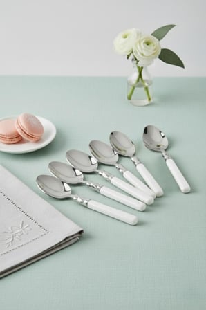 6?lı Paslanmaz Çelik Soft Beyaz Yemek Kaşığı Seti