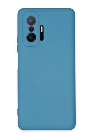 Xiaomi Mi 11T Pro Uyumlu Kılıf Nano içi Kadife Silikon - Mavi