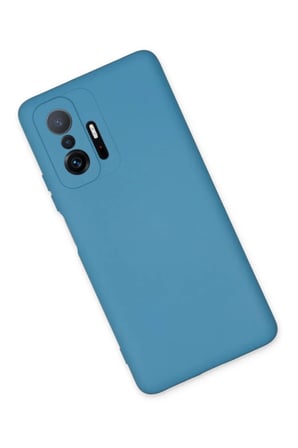 Xiaomi Mi 11T Pro Uyumlu Kılıf Nano içi Kadife Silikon - Mavi