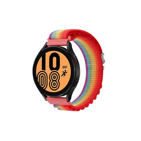 Watch 20mm Uyumlu KR410 Kumaş Kordon - Gökkuşağı 1