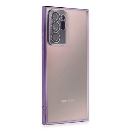 Samsung Galaxy Note 20 Ultra Uyumlu Kılıf Lensli Silikon - Mor