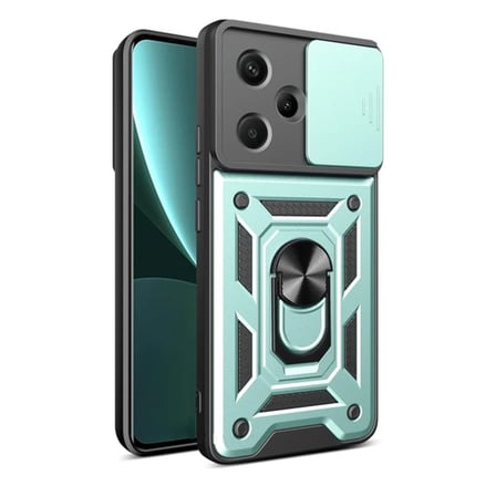 Xiaomi Redmi Note 13 Pro Plus Uyumlu Kılıf Pars Lens Yüzüklü Silikon - Yeşil