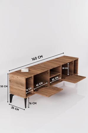 Linya TV Sehpası Çok Renkli 160x35 cm