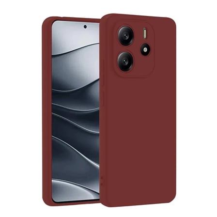 Xiaomi Redmi Note 14 4G Uyumlu Kılıf First Silikon - Bordo