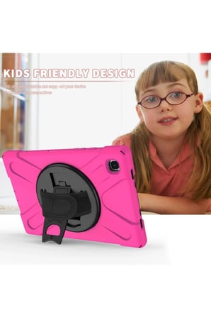Samsung Galaxy T220 Tab A7 Lite 8.7 Kılıf Amazing Tablet Kapak - Pembe