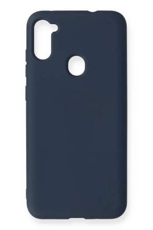 Samsung Galaxy A11 Uyumlu Kılıf Nano içi Kadife Silikon - Lacivert