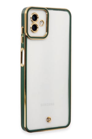 Samsung Galaxy A04 Uyumlu Kılıf Liva Lens Silikon - Yeşil
