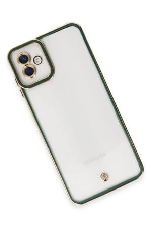 Samsung Galaxy A04 Uyumlu Kılıf Liva Lens Silikon - Yeşil