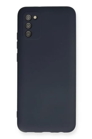 Samsung Galaxy A03S Uyumlu Kılıf Nano içi Kadife Silikon - Lacivert
