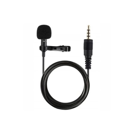 3.5mm Jak 1.5 Metre Double Mikrofon - Siyah