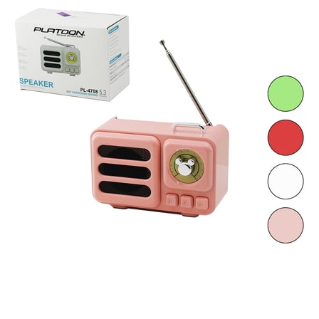 Bluetooth Işıklı USB Şarjlı Taşınabilir Hoparlör (TF Kart, Renkli Kasa)