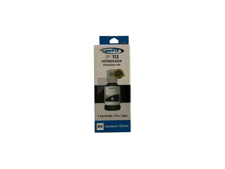 perFIX PF T112BK Siyah Şişeli Mürekkep (140 ml )