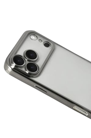 Apple iPhone 17 Pro Uyumlu Lensli Silikon - Titan Gri