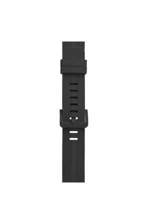 Apple Watch 38mm Uyumlu KR408 Çizgili Silikon Kordon - Koyu Gri