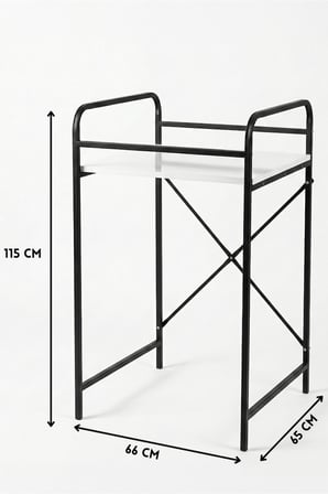 Çamaşır Makinesi Rafı Metal Siyah 66 cm