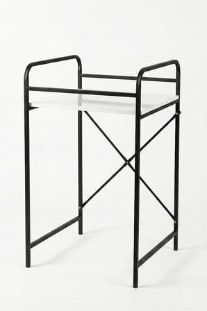 Çamaşır Makinesi Rafı Metal Siyah 66 cm