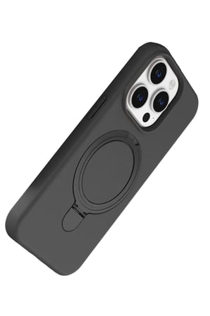 Apple iPhone 15 Pro Max Uyumlu Regal Magsafe Standlı Kapak - Titan Gri