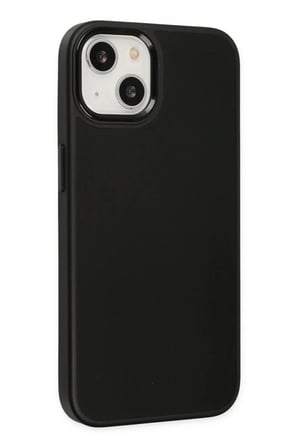 Apple iPhone 14 Plus Uyumlu Kılıf Asya Deri Silikon - Siyah