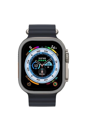 Apple Watch Ultra 49mm Uyumlu Alüminyum Kasa Cam Ekran Koruyucu - Gri
