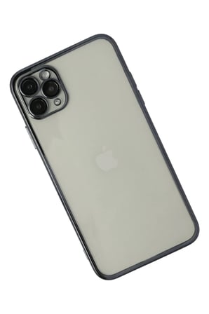 Apple iPhone 11 Pro Uyumlu Kılıf Lensli Silikon - Siyah