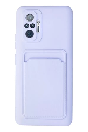 Xiaomi Redmi Note 10 Pro Uyumlu Kılıf Kelvin Kartvizitli Silikon - Lila