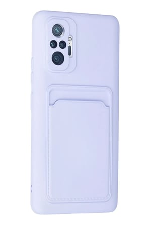 Xiaomi Redmi Note 10 Pro Uyumlu Kılıf Kelvin Kartvizitli Silikon - Lila
