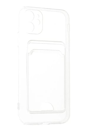 Apple iPhone 11 Uyumlu Kılıf Kart Şeffaf Silikon - Şeffaf
