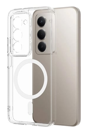 Xiaomi Redmi 15 4G Uyumlu Combo Sert Şeffaf Magsafe Kapak - Şeffaf