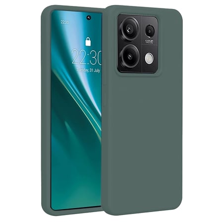 Xiaomi Redmi Note 13 Pro 5G Uyumlu Kılıf First Silikon - Koyu Yeşil