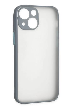 Apple iPhone 15 Plus Uyumlu Kılıf Montreal Silikon Kapak - Gri