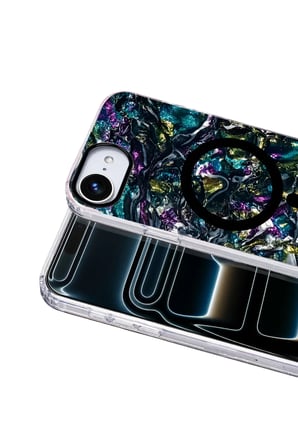 Onegif iPhone 17E Mila Dalgalı Magsafe Kapak - Lacivert