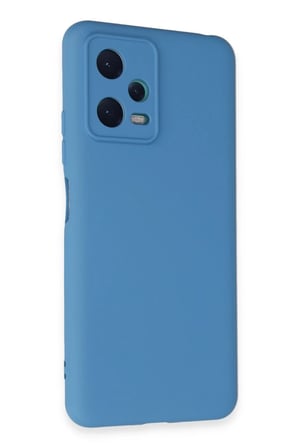 Redmi Note 12 5G Kılıf Nano içi Kadife Silikon - Mavi