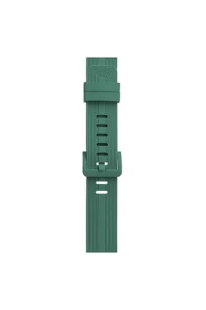 Apple Watch 38mm Uyumlu KR408 Çizgili Silikon Kordon - Yeşil