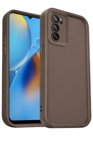 Oppo A16 Uyumlu Kılıf Viera Silikon - Kahverengi