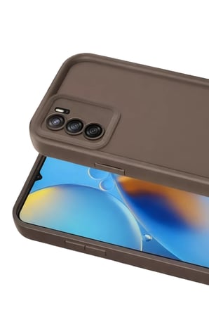 Oppo A16 Uyumlu Kılıf Viera Silikon - Kahverengi