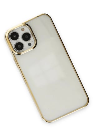 Apple iPhone 13 Pro Max Uyumlu Kılıf Element Silikon - Gold