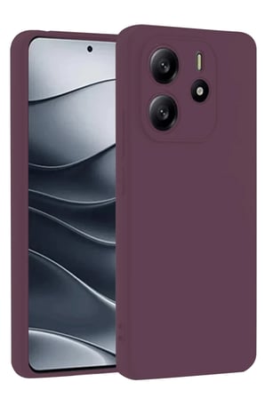 Xiaomi Redmi Note 14 4G Uyumlu Kılıf First Silikon - Mürdüm