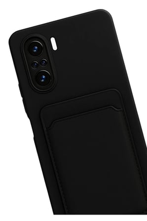 Xiaomi Poco F3 Uyumlu Kılıf Kelvin Kartvizitli Silikon - Siyah