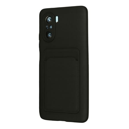 Xiaomi Poco F3 Uyumlu Kılıf Kelvin Kartvizitli Silikon - Siyah