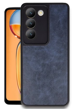 V30 Lite 4G Kılıf Aras Deri Kapak - Lacivert