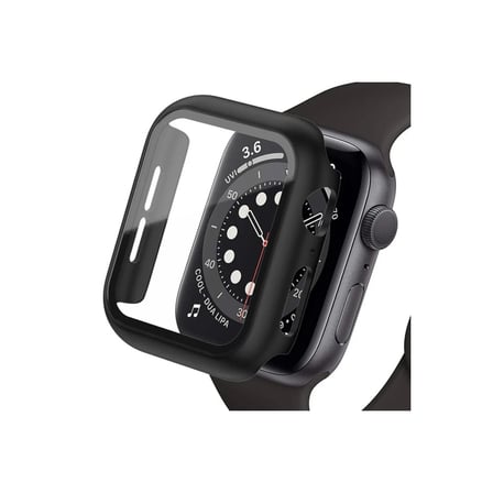 Apple Watch Ultra 49mm Uyumlu Camlı Kasa Ekran Koruyucu - Siyah