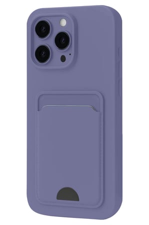 Apple iPhone 16 Pro Uyumlu Kılıf Kelvin Kartvizitli Silikon - Lila
