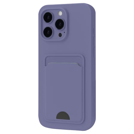 Apple iPhone 16 Pro Uyumlu Kılıf Kelvin Kartvizitli Silikon - Lila