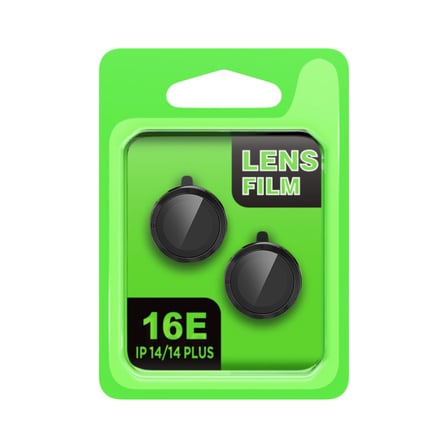 Apple iPhone 16E Uyumlu Raze Metal Kamera Lens - Siyah